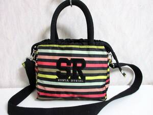 ソニアリキエル SONIA RYKIEL リバーシブル ハンドバッグ ショルダーストラップ付き 北4132