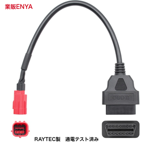 【業販ENYA】汎用スキャンツール対応 OBD ISO準拠6Pカプラー車用 アダプター ケーブル RAYTEC製 通電テスト済み 各メーカー共通【即発送】