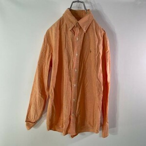 [KWT551] Ralph Lauren ボタンダウンシャツ オレンジ メンズ 9 ポス