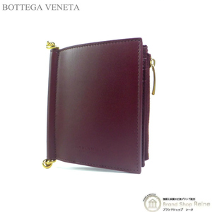 ボッテガ ヴェネタ （BOTTEGA VENETA） ソルスティス スモール 二つ折り ウォレット 財布 788055 バローロ（新品同様）中古