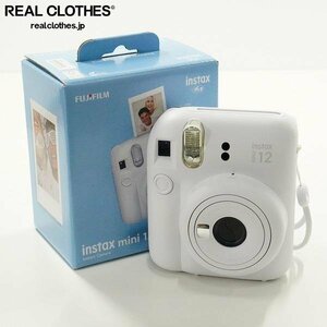 FUJIFILM/富士フィルム instax mini 12 チェキ インスタントカメラ クレイホワイト 簡易動作確認済み /000