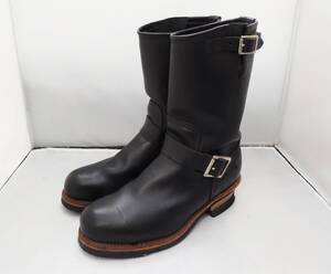 ★中古品★REDWING レッドウイング エンジニアブーツ 2268 US8D/約26～26.5cm ブラック 2006年製