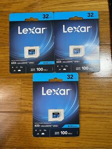 Lexar レクサー 633x マイクロSDカード 32GB 3枚