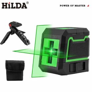 HILDA 2ライン レーザー墨出し器 グリーン レーザー クロスライン
