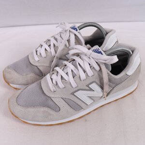 373 ニューバランス 26.0cm/New Balance グレー 灰色 白 中古 古着 スニーカー メンズ yy134