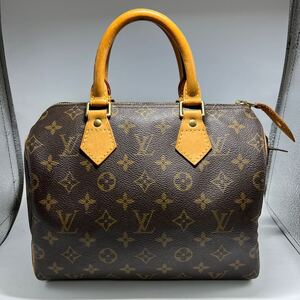 西542 LOUIS VUITTON ルイヴィトン モノグラム M41528 ハンドバッグ ミニボストン ブラウン レザー スピーディ25 ヴィンテージ 1円~