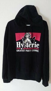 ヒステリックグラマー　HYSTERIC GLAMOUR　パーカー　スウェットパーカー　黒　ブラック　サイズＭ　送料無料