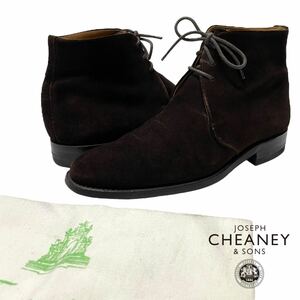 正規品 JOSEPH CHEANEY＆SONS ジョセフチーニー スエードレザー チャッカブーツ レースアップ シューズ leather boots 革靴 ブラウン 6.5