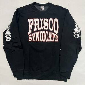 h401 90 年代 FRISCO CHOPPERS FRUIT OF THE ROOM スウェット SYNDICATE プリント 黒 ブラック フリスコチョッパーズ ビンテージ XL