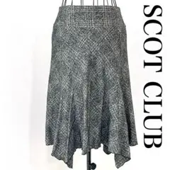 SCOT CLUB フレアマーメイドスカート 春秋冬 黒 M【aam032】