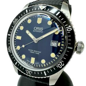 ORIS/オリス ダイバーズ65　 01 733 7720 腕時計 ステンレススチール/ラバー 自動巻き/オートマ 紺文字盤/黒ラバーベルト メンズ