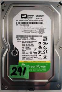 ★HDD-291【正常動作品】Western Digital WD1600AVVS-14L2B0 160GB SATA【使用:4880時間 格安発送(クリックポスト＝185円) 2個迄同梱可】★