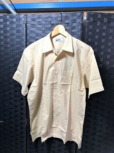 L44★送料185円 KENT＆CURWEN ケント・カーウェン 半袖シャツ イエロー チェック 綿100 メンズLサイズ