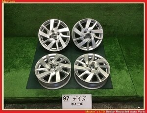 【送料無料】B45W デイズ HWS 純正 アルミホイール 14×4.5J+46 4穴-100 4本セット シルバー 流用/冬用/スタッドレス用などにも♪