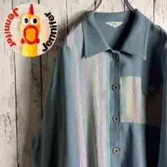 【vintage◎】レトロ古着 レディース ブラウス シャツ L 希少 ★1点物