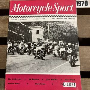 B1871　1970 「MOTORCYCLE SPORT」モーターサイクルスポーツ クラシック バイク　オートバイ 旧車雑誌　英国車 旧車　ビンテージ