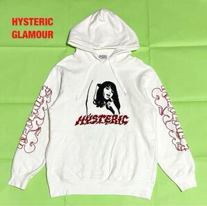 【美品】HYSTERIC GLAMOUR　ヒステリックグラマー　FIRE LOGO刺繍パーカー　ヒスガール　ユニセックス　定価24,200円　01183CF02