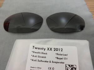 POLARIZED刻印入り！処分価格！★トゥエンティ XX（2012）用 カスタム偏光ハイグレードレンズ　BLACK Polarized 新品 TWENTY XX Sunglasses