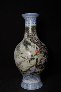 花瓶 花器 中国美術 時代物 中国古玩 花入 高さ25cm