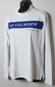 ルコック/le coq sportif ゴルフ　ロゴハイネック スフレタッチ長袖シャツ レディス/Lサイズ/QGWUJB02/新品/ホワイト