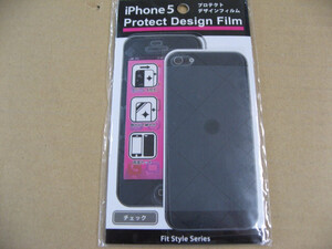 ライズ Rise iPhone5 4インチ プロテクトデザインフィルム Protect Design Film チェック R03IP5DF(CHK) iPhone用保護フィルム