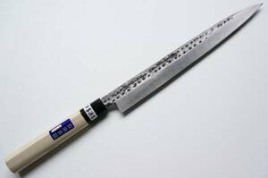 豊稔 光山作 日立安来鋼 霞研 槌目 黒打ち 柳刃包丁 240mm 新品 本刃付 6307 基本的にお支払い頂いた翌日の発送になります 0906