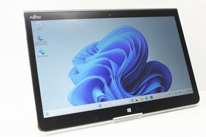 1円スタート タブレットPC Windows11 富士通 Arrows Tab Q736 Core i5 6300U SSD128GB メモリ4GB 13.3インチ カメラ タッチパネル