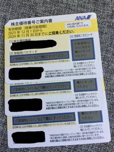 全日空 ANA 株主優待券3枚 有効期限2024年11月30日まで