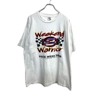 DELTA 半袖 プリント Tシャツ XLサイズ デルタ ホワイト コットン メキシコ製 古着卸 アメリカ仕入 t2408-3290