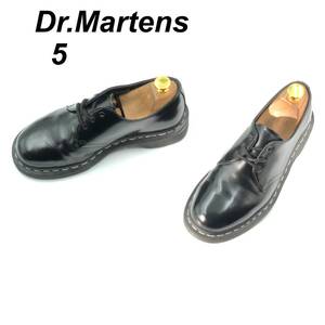 即決 Dr.Martens ドクターマーチン 23cm UK5 24757 メンズ レザーシューズ 3ホール プレーントゥ 黒 ブラック 革靴 皮靴 ビジネスシューズ