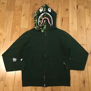 ABC camo green シャーク パーカー Mサイズ shark full zip hoodie a bathing ape BAPE エイプ ベイプ アベイシングエイプ 迷彩 wi7512