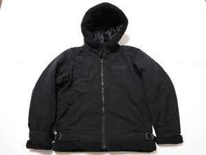 ■0629■AVIREX アヴィレックス 中綿 ジャケット L 黒 B-3 HOODIEフライトジャケット ●