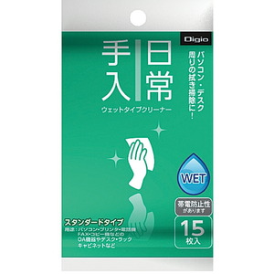 （まとめ買い）ナカバヤシ ウェットクリーナー 日常 携帯 15枚 DGCW-K1015 〔×10〕