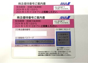 ＡＮＡ（全日空）の株主優待券2枚セットです。