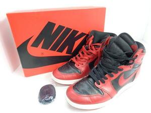 77MY☆NIKE AIR JORDAN 1 HI 85 BQ4422 600 ナイキ スニーカー エアジョーダン 28cm 中古