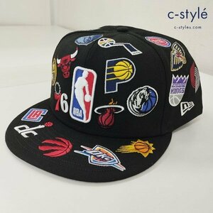 O453a [未使用品] NEWERA ニューエラ キャップ 8 63.5cm ブラック NBA ALL LOGOS 100周年 12590759 | ファッション小物 N