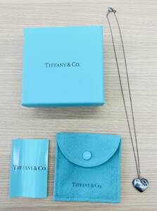 【BEF 0606.3-8】1円スタート TIFFANY&Co. ティファニー フォールドハート ネックレス 重量 5.2g 約20㎝ SV925 シルバー 箱 保存袋 現状品 