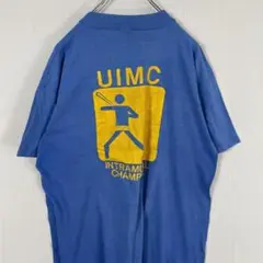 ヴィンテージ　90s シングルステッチ　古着　UIMC プリント　Tシャツ　XL