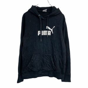 PUMA スウェット パーカー レディース L ブラック プーマ プリントロゴ スポーツ 古着卸 アメリカ仕入 t2111-4872