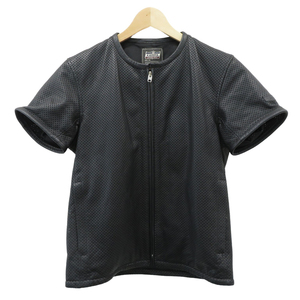 KADOYA カドヤ パンチングレザー 半袖ジャケット ブラック系 M [240101238299] バイクウェア メンズ