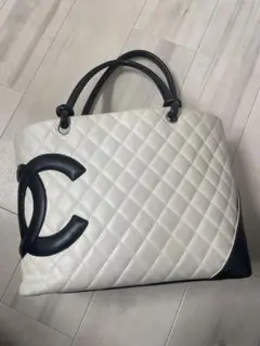 CHANEL カンボンライン トートーバッグ ホワイト