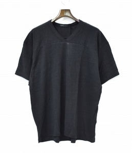 LONG JOURNEY ロングジャーニー FOOTBALL S/S TEE フットボールTシャツ M BLACK LJS1804 FBALL S/SLEEVE T-SHIRT 半袖 Vネック