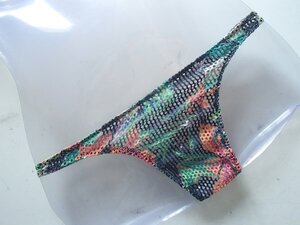 bra42 ◎　ビキニスブラジル　透け 網メッシュ　派手柄　 ビキニ　ブリーフ 男性下着 メンズ パンツ Mサイズ　899◎