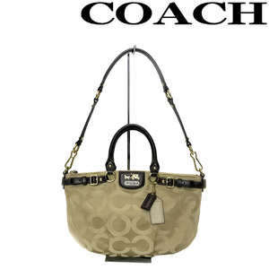 【中古】【非常に良い】COACH ハンドバッグ ブランド コーチ Cロゴ 2WAY ベージュ R-CO-B-0513-05