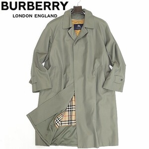 国内正規品◆BURBERRY LONDON バーバリー ロンドン シルク混 ノバチェック柄ウールライナー付 ステンカラー コート 94-175