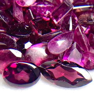 1円〜!!小粒大量!!☆天然ガーネットおまとめ261ct☆f 約52.2g ルース 裸石 宝石 ジュエリー jewelry garnet 柘榴石 ピンク pink w5マ54