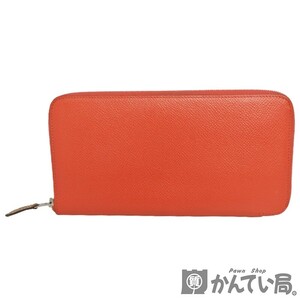 08513 HERMES【エルメス】アザップ シルクイン ローズ ジャイプール T刻 長財布 レディース【中古】USED-AB