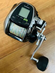 シマノ フォースマスター3000MK ライン付 右ハンドル コマセ、青物、真鯛釣り等に。通電可も難あり。SHIMANO Force Master 3000MK 