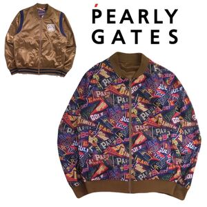 未使用級 名作 最高級 PEARLY GATES JUCK BUNNY 撥水防風 リバーシブル ジャケット ブルゾン メンズ4 パーリーゲイツ ゴルフウェア 250121