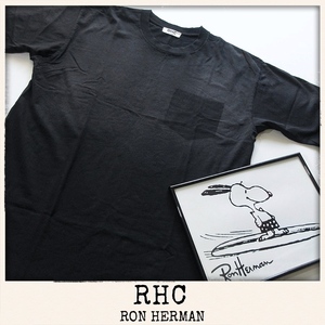 【RHC / Ron Herman ロンハーマン】ワンランク上のサーフスタイル◎ ビンテージ加工 Tシャツ 黒 Mサイズ!!